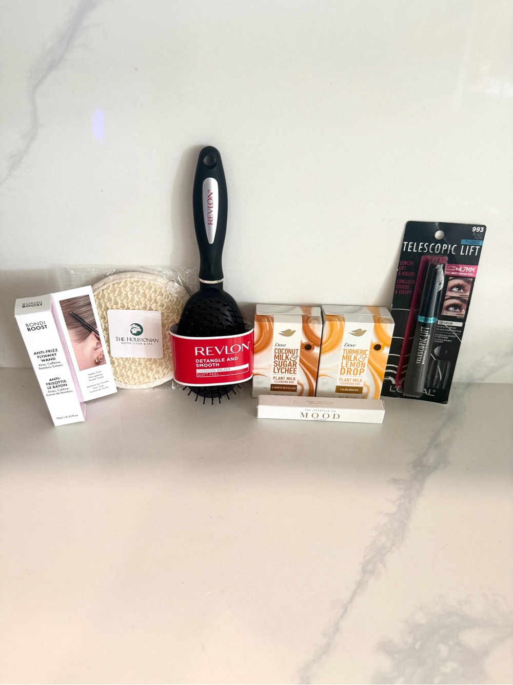 Beauty & Self-Care Bundle – Revlon Brush, L’Oréal Mascara, Dove Skincare & More